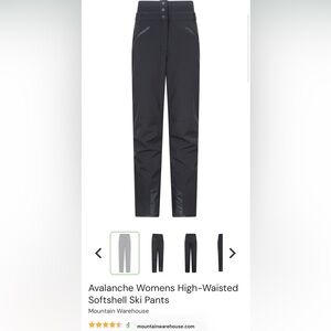 Avalanche Women's Black Softshell Ski Pants